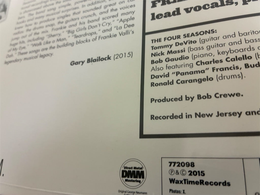 FRANKIE VALLI & THE FOUR SEASONS【JERSEY CATS】新品レコード