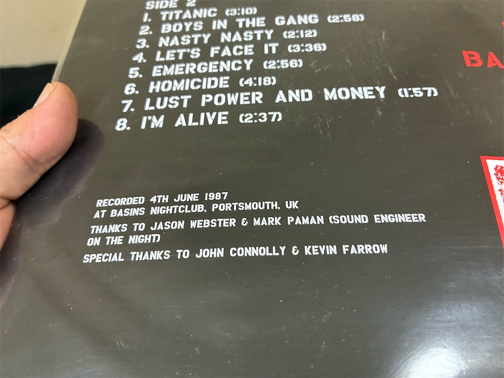999【Live At The Basins Nightclub '87】新品レコード
