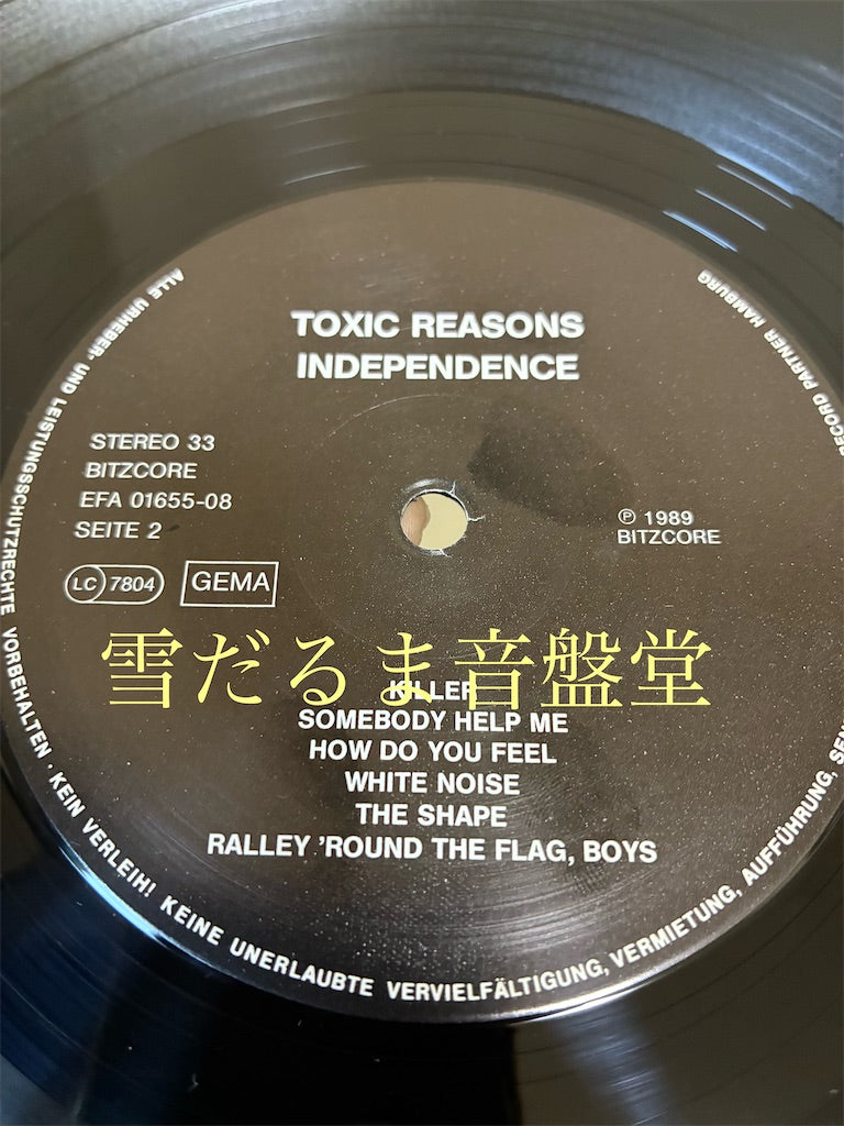 Toxic Reasons【Independence】中古レコード