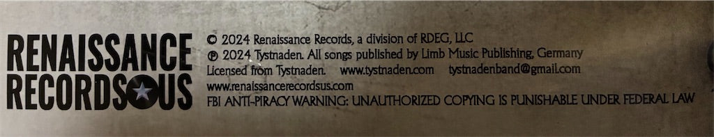Tystnaden【Sham of Perfection】新品レコード