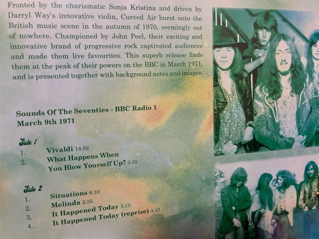 Curved Air【Live in the UK 1971】新品レコード