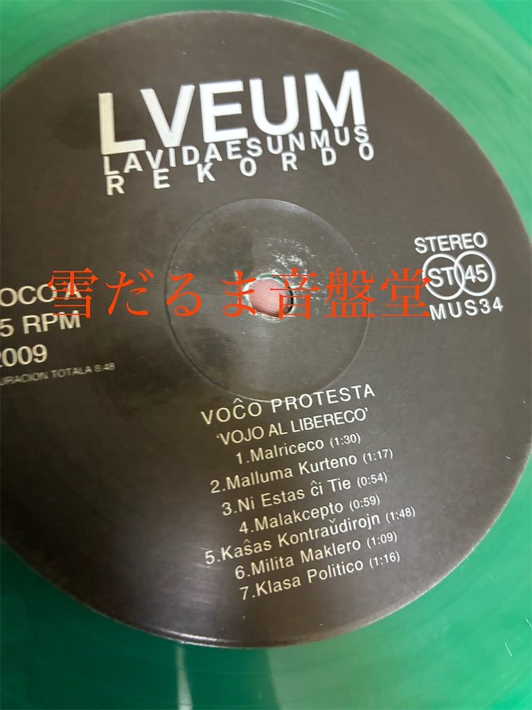 Voĉo Protesta【Vojo Al Liberec】中古レコード