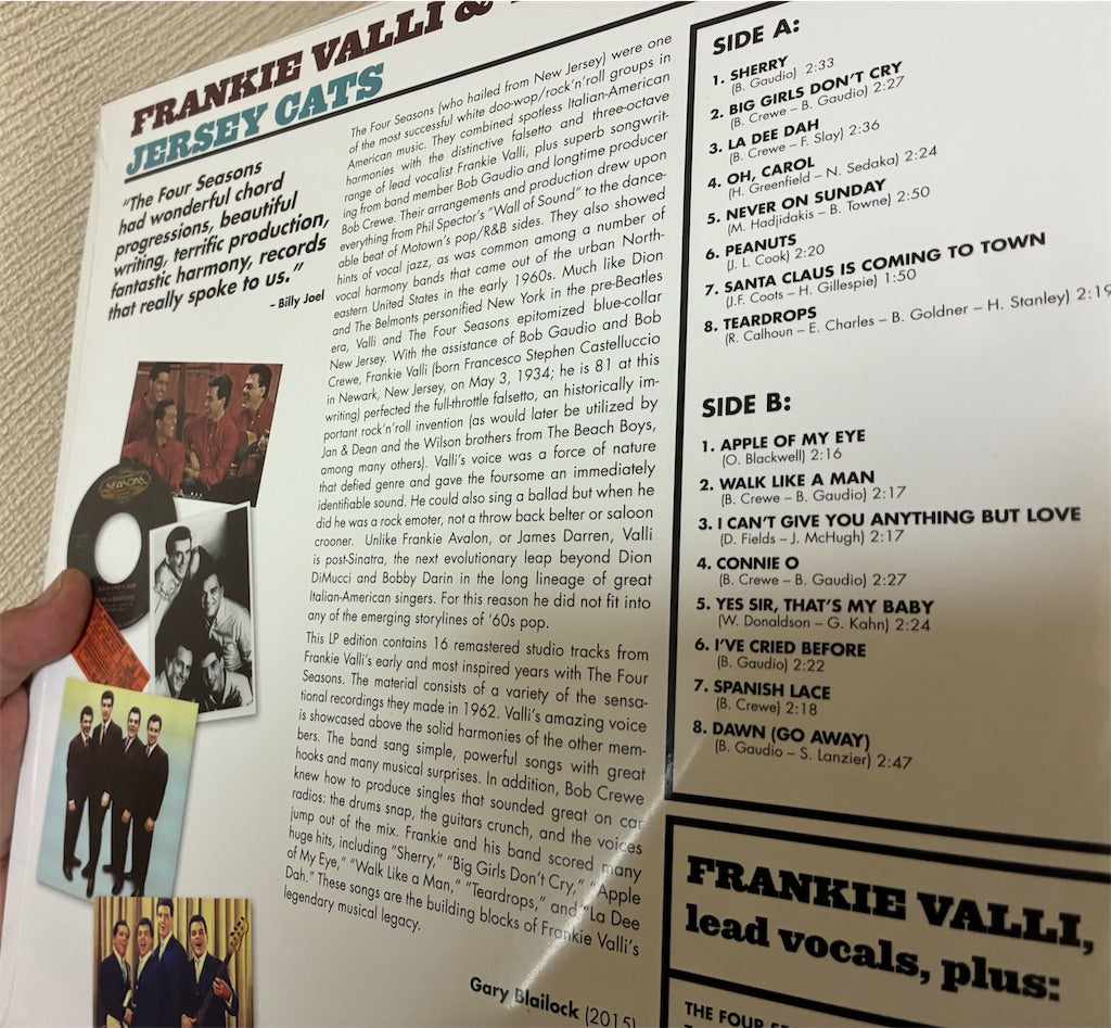 FRANKIE VALLI & THE FOUR SEASONS【JERSEY CATS】新品レコード