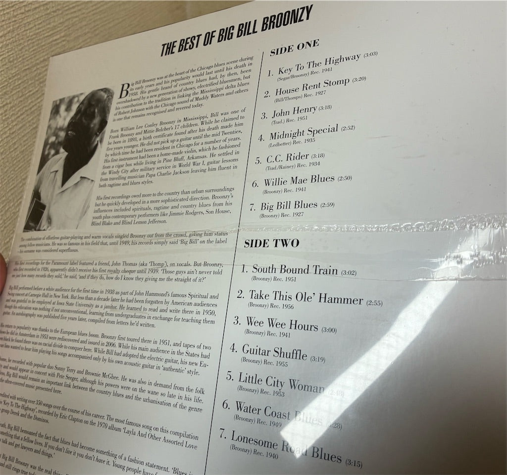 Big Bill Broonzy【The Best of Big Bill Broonzy】新品レコード