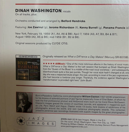 Dinah Washington【What a Diff'rence a Day Makes!】新品レコード