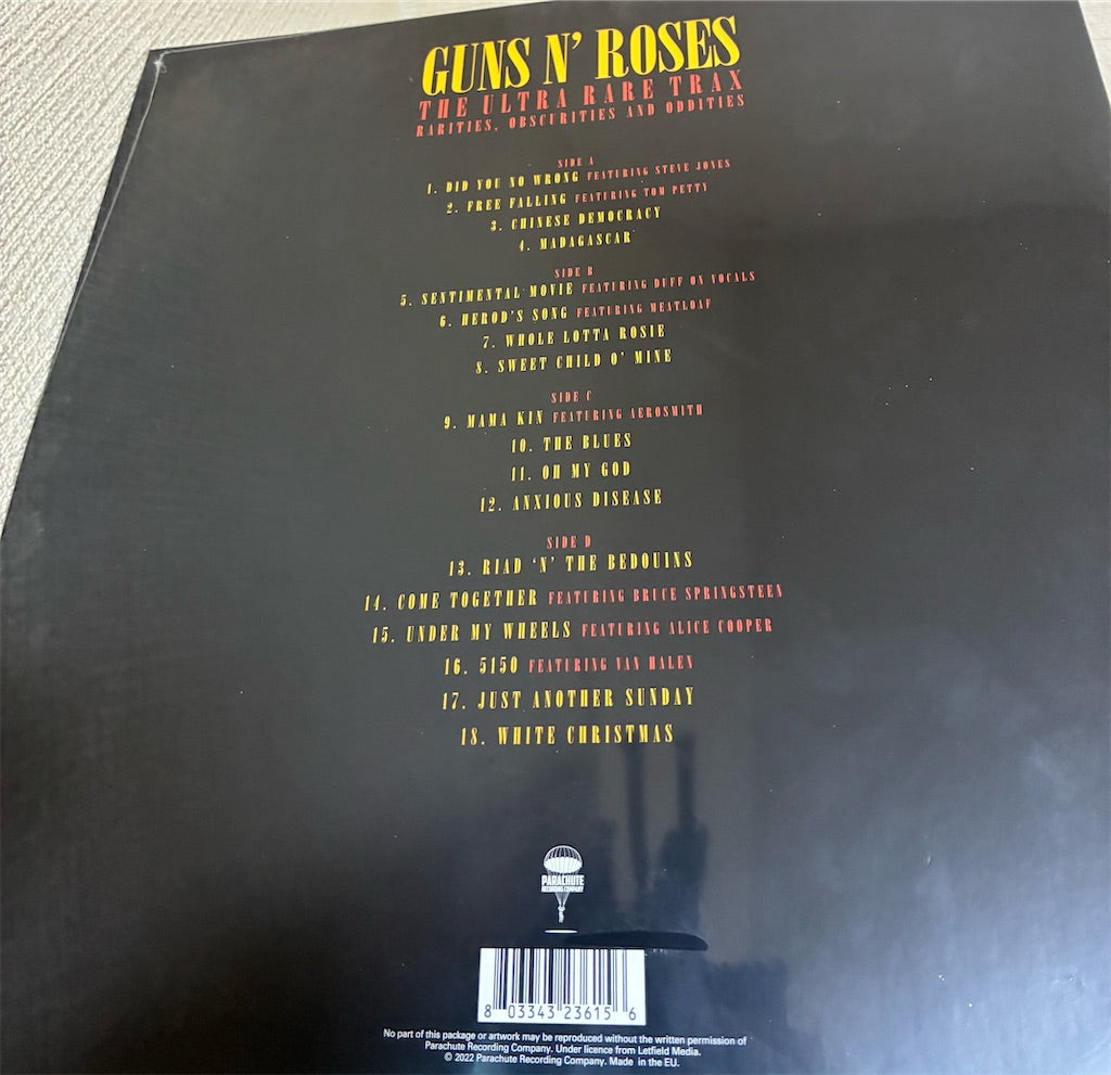 Guns N' Roses【The Ultra Rare Trax: Rarities, Obscurities and Oddities】新品レコード