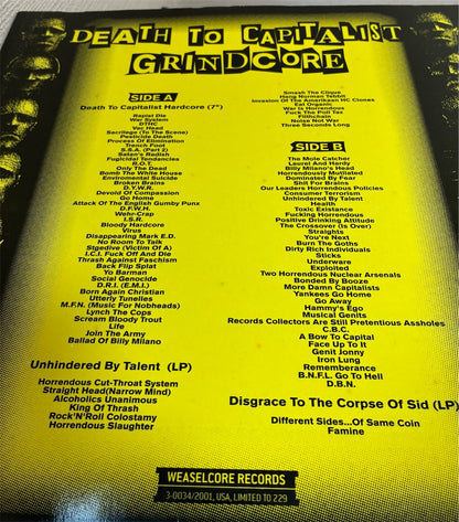 Sore Throat【Death To Capitalist Grindcore】中古レコード