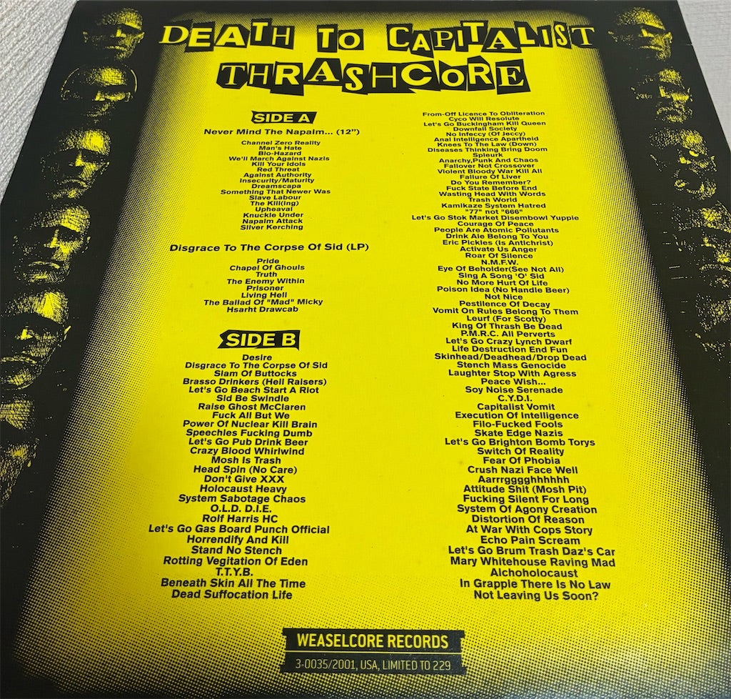 Sore Throat【Death to Capitalist Thrashcore】中古レコード