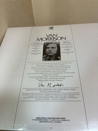 Van Morrison【Astral Weeks】新品レコード