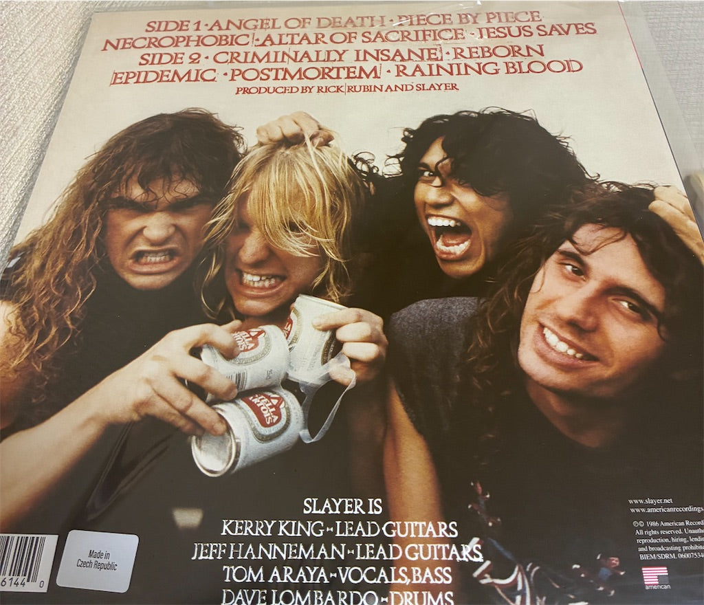 Slayer【Reign in Blood】新品レコード