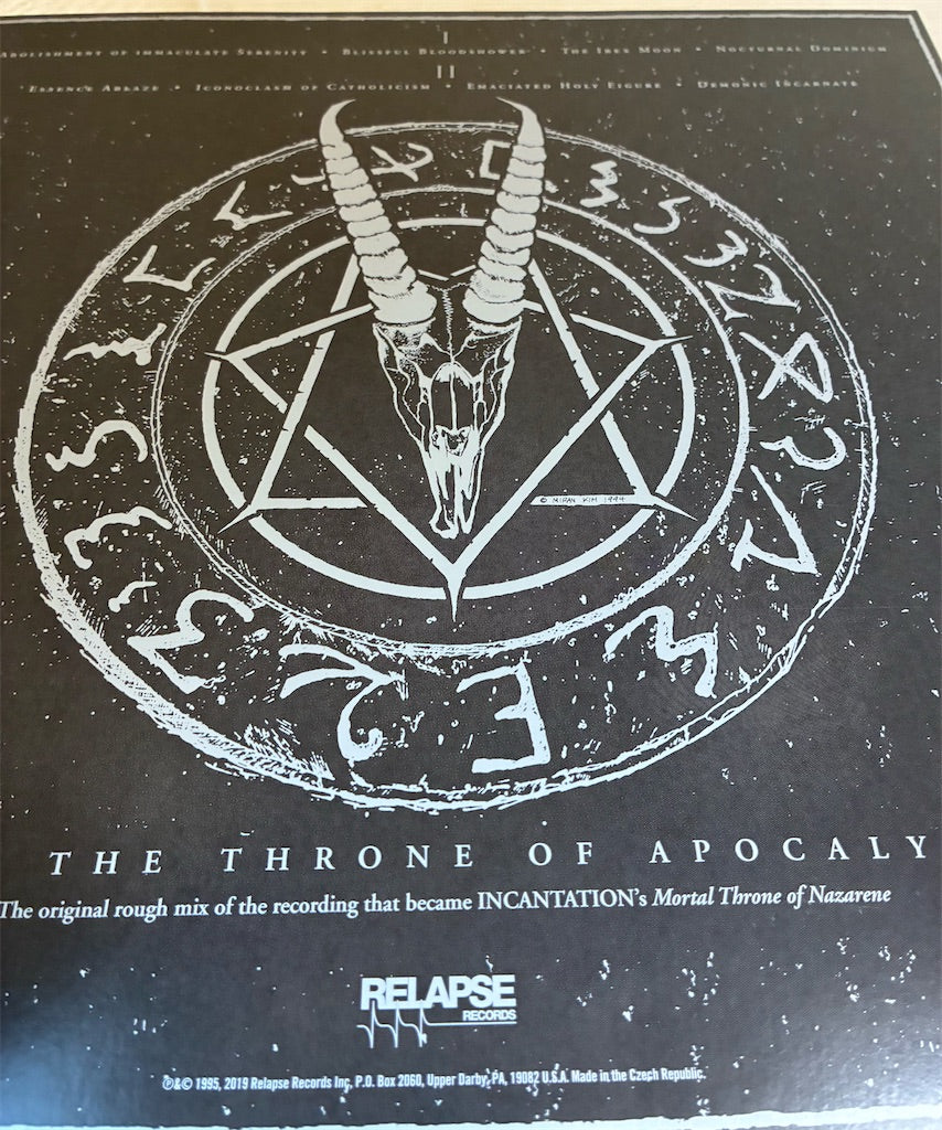 Incantation【Upon the Throne of Apocalypse】新品レコード