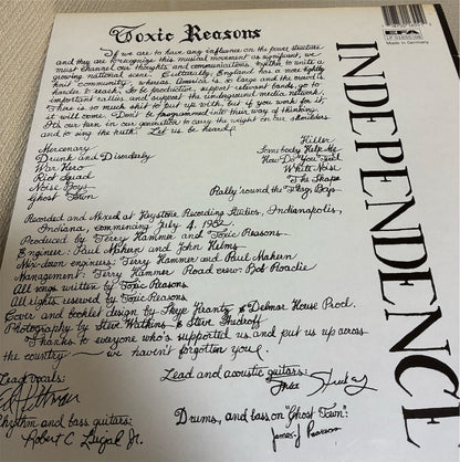 Toxic Reasons【Independence】中古レコード