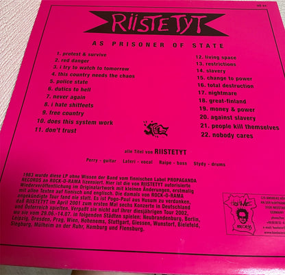 Riistetyt【As A Prisoner Of State(Valtion Vankina)】中古レコード