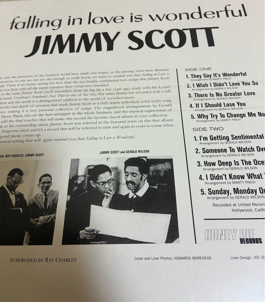 Jimmy Scott【Falling in Love Is Wonderful】新品レコード