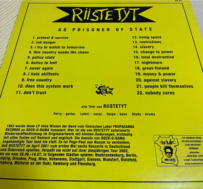 Riistetyt【As A Prisoner Of State】中古レコード