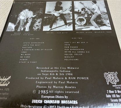 Raw Power【Screams From The Gutter】中古レコード