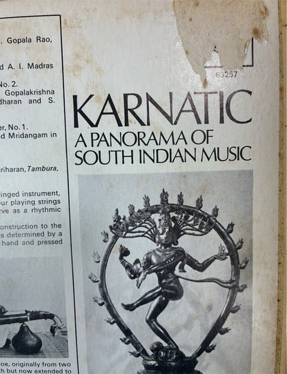 【Karnatic: A Panorama Of South Indian Music】中古レコード