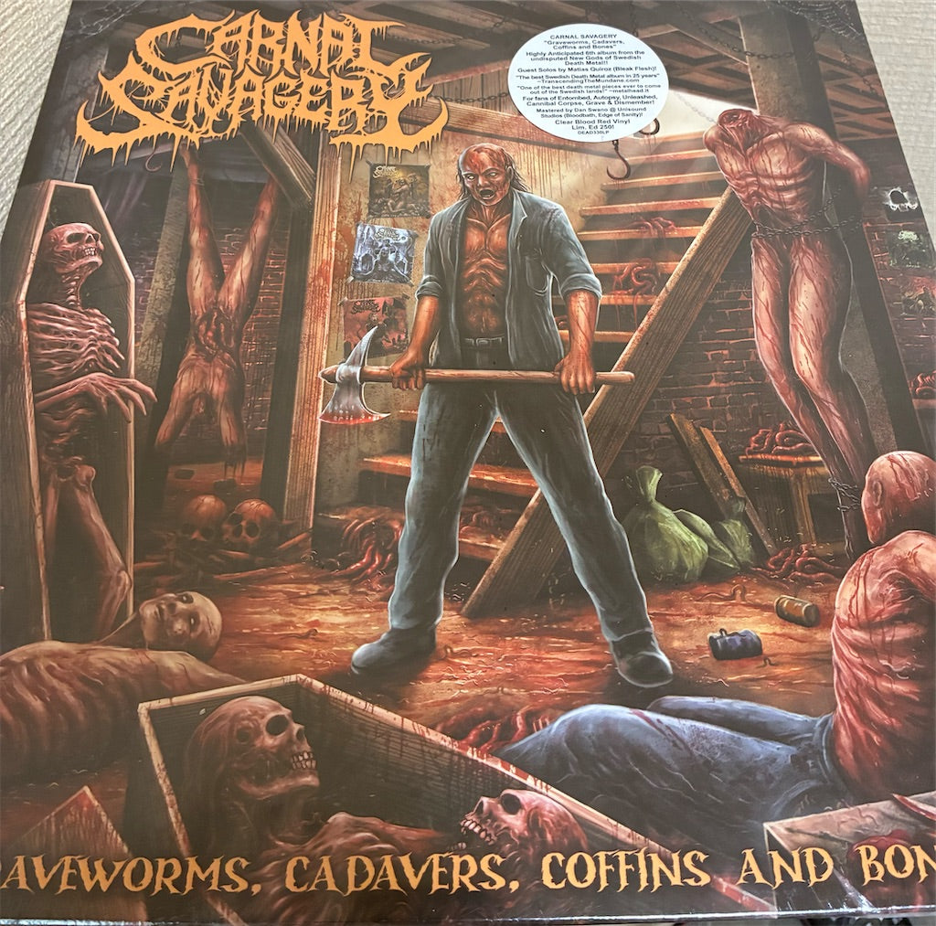 Carnal Savagery【Graveworms, Cadavers, Coffins and Bones】新品レコード